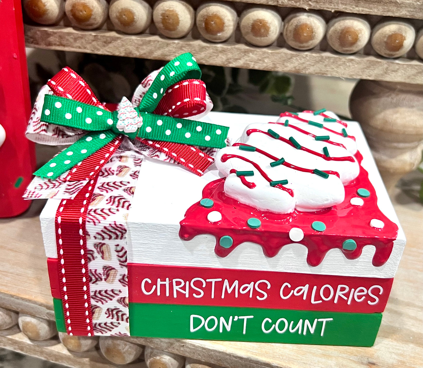 Christmas Tree Snack Cakes Tiered Tray Set of 4