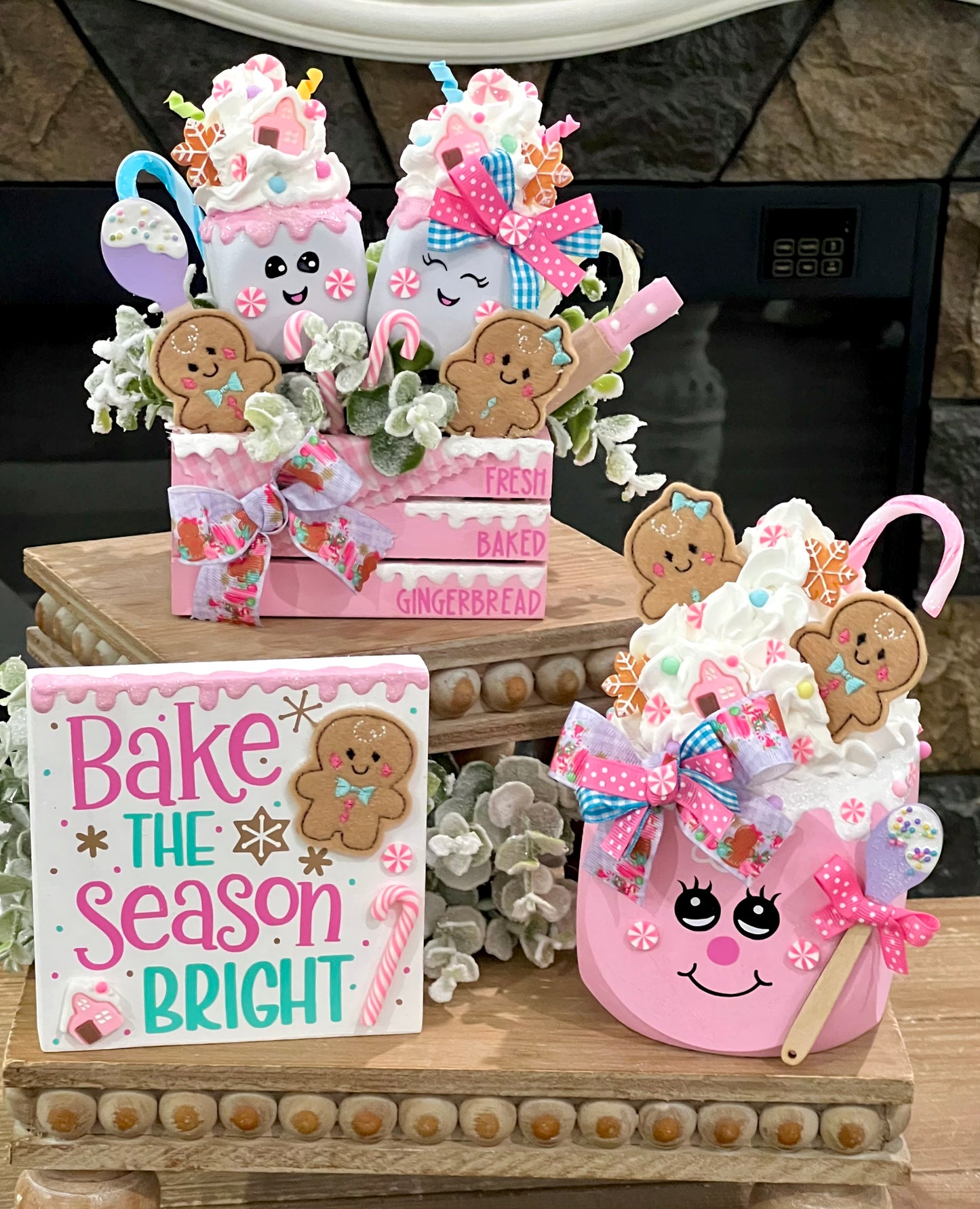 Pastel Gingerbread Trio