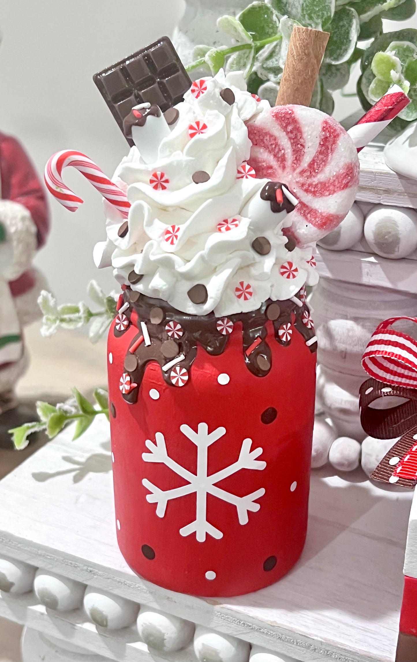 ** NEW ADDITIONS ** Christmas Hot Cocoa Set / Tiered Tray Decor / Christmas Cocoa/ 8 PIECES