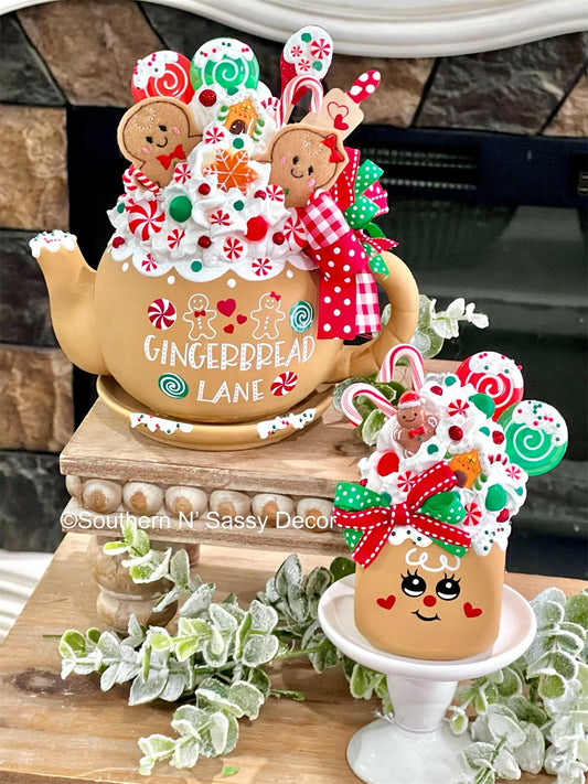 Gingerbread Teapot & Marshmallow Duo
