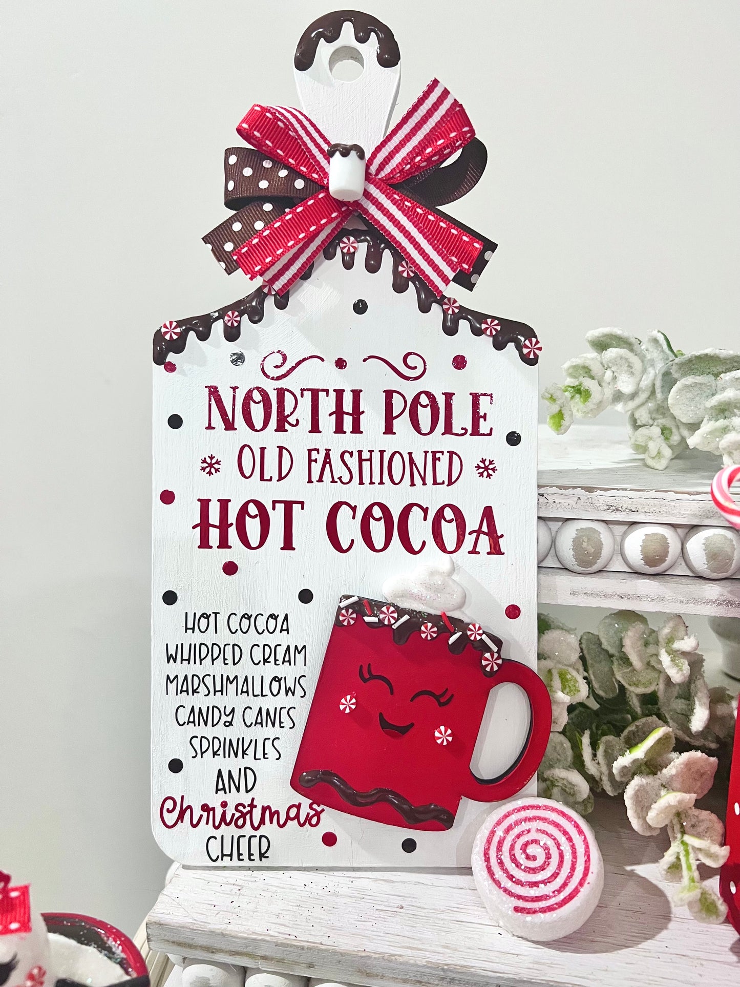 ** NEW ADDITIONS ** Christmas Hot Cocoa Set / Tiered Tray Decor / Christmas Cocoa/ 8 PIECES