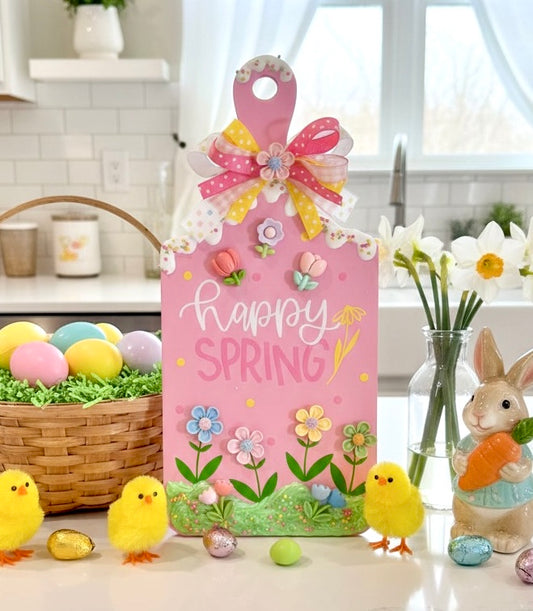 Happy Spring Cutting Board