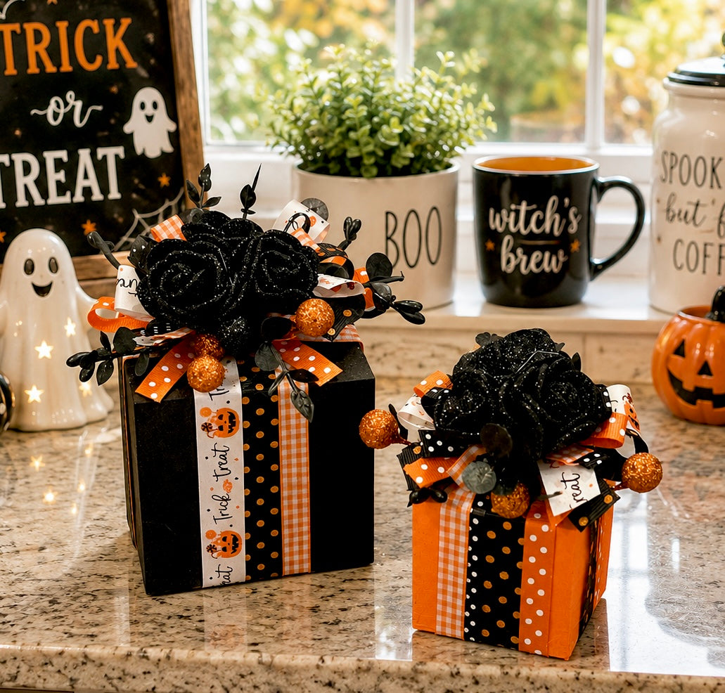 New! Halloween Gift Boxes Decor