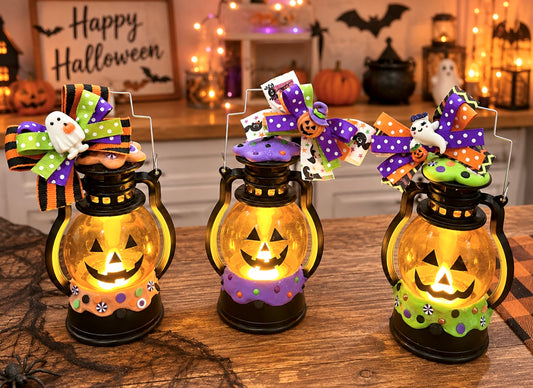 Halloween Mini Pumpkin Lanterns / Choice of 3