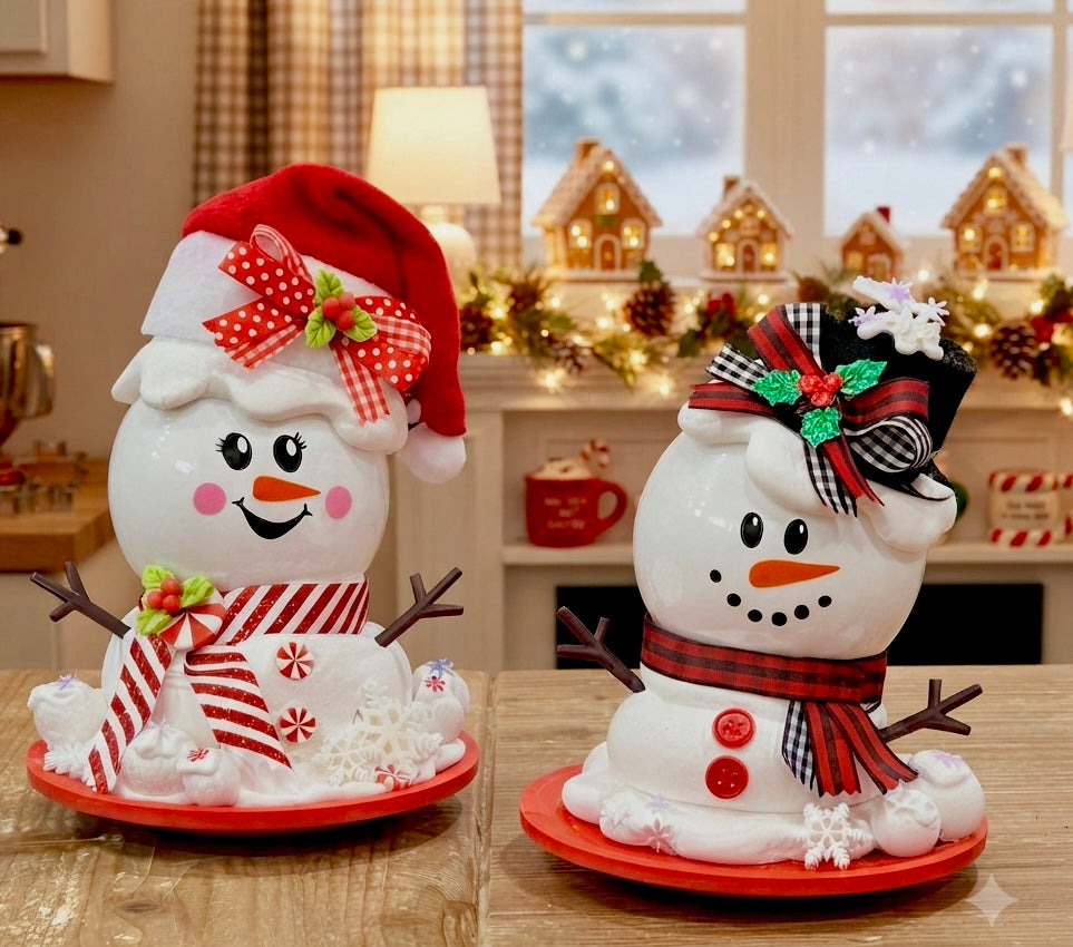 New! Christmas in July! Melting Snowman / Snowgirl