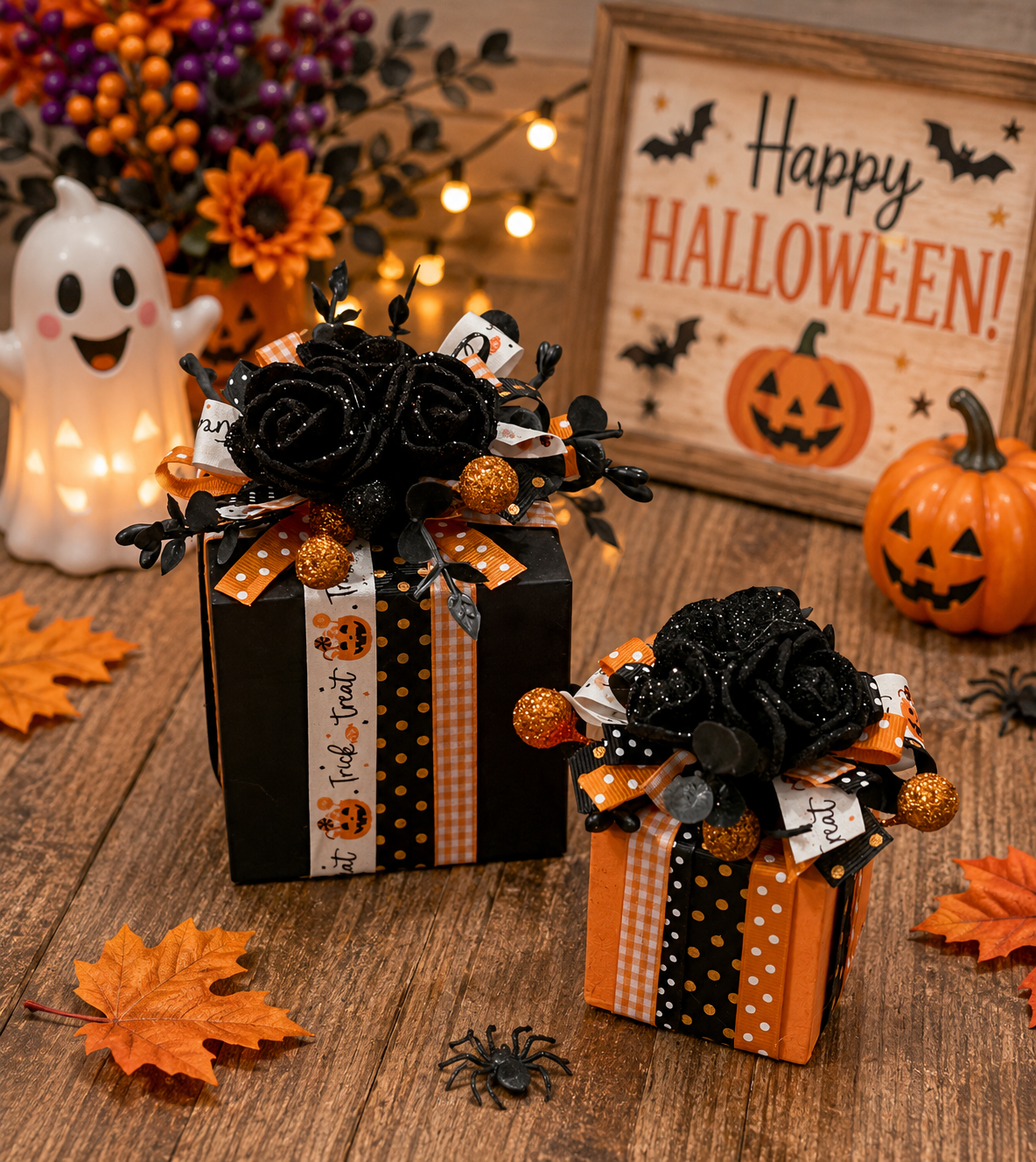 New! Halloween Gift Boxes Decor